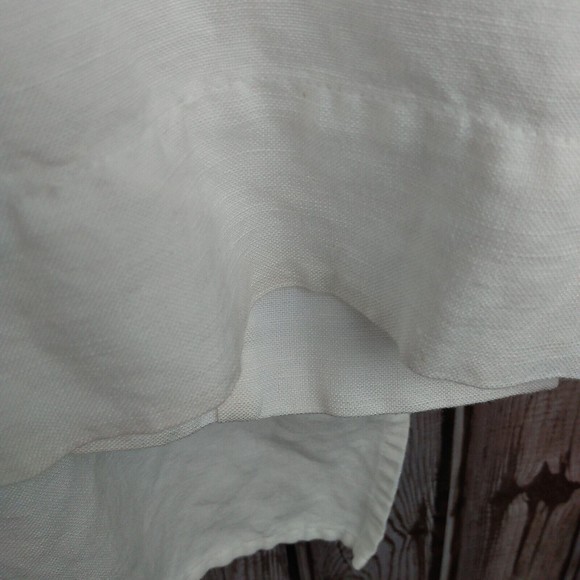 Style & Co. Collection White Linen Blend 3/4 Sleeve Blouse Top Women's Size 16 - Picture 6 of 10